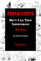 Provocations, by Chaz Bufe cover graphic