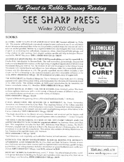 See Sharp Press catalog of books, pamphlets, and bumper stickers